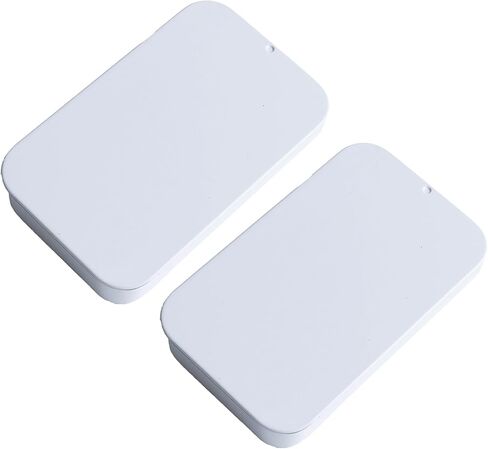 2 Pcs Mini Metal Slide Top Tin Containers, 3.15 x 1.97 x 0.59 Inches, Small Rectangular Containers, storage box for Candies, Jewelry, Crafts, Survival Kits(Gold and Silver) in Saudi Arabia