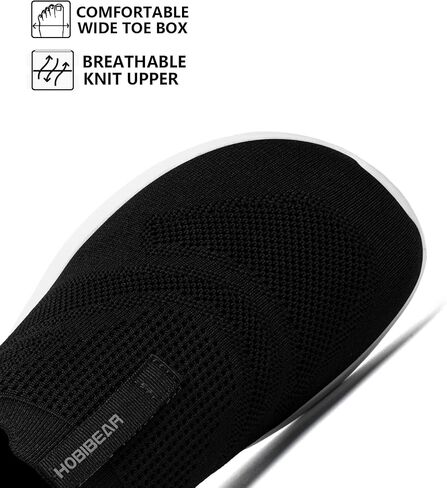 Hobibear Men Walking Shoes | صندوق إصبع القدم الواسع | تنزلق على الأحذية الرياضية in Saudi Arabia