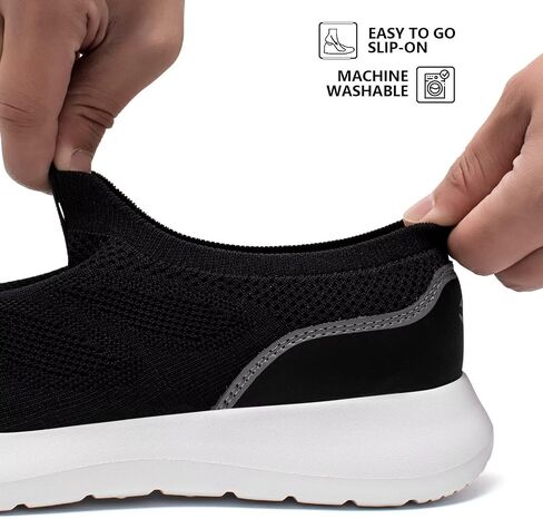 Hobibear Men Walking Shoes | صندوق إصبع القدم الواسع | تنزلق على الأحذية الرياضية in Saudi Arabia