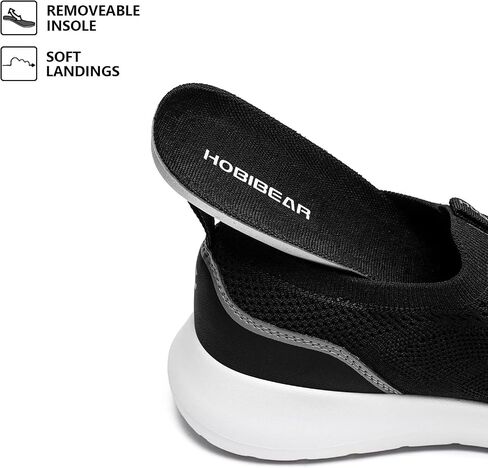 Hobibear Men Walking Shoes | صندوق إصبع القدم الواسع | تنزلق على الأحذية الرياضية in Saudi Arabia