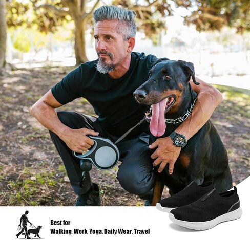Hobibear Men Walking Shoes | صندوق إصبع القدم الواسع | تنزلق على الأحذية الرياضية in Saudi Arabia