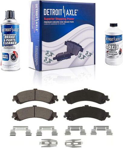 Detroit Axle - Rear Brake Kit for Silverado Suburban Avalanche Sierra Yukon XL 1500 Chevy GMC Tahoe Yukon Cadillac Escalade EXT ESV, Disc Brake Calipers Ceramic Brake Pads Brake Calipers Replacement in Saudi Arabia