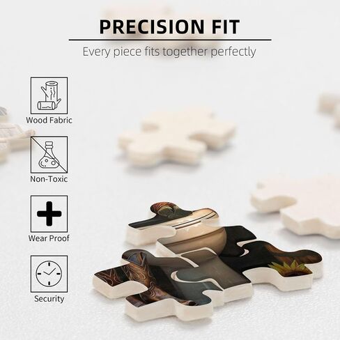 African American Puzzles for Adults 500 Piece Rock Music Black Woman Musican Jigsaw Puzzle Abstract Black Queen Playing Musical Wooden Puzzle for Family Friends Activity in Saudi Arabia
