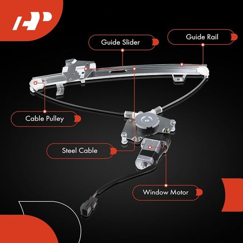 A-Premium Power Window Regulator with Motor Compatible with Mitsubishi Endeavor 2004-2008 2010-2011 Rear Right Passenger Side in Saudi Arabia