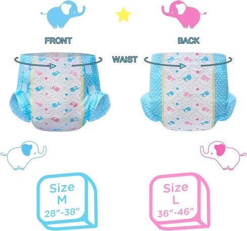 Littleforbig Adult Printed Diaper Briefs 2 Pieces - Little Trunks (Large 36″-46″) in Saudi Arabia