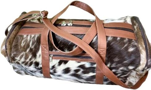 Uroosa Leather Cowhide Duffle Bag | Leather Duffel Bag is for both Men and Women | Made with Cow Skin | Special designed for Gifts, sports, Gym, and Multi-Purpose Uses in Saudi Arabia