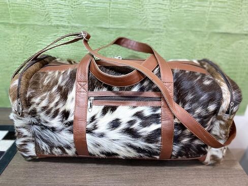 Uroosa Leather Cowhide Duffle Bag | Leather Duffel Bag is for both Men and Women | Made with Cow Skin | Special designed for Gifts, sports, Gym, and Multi-Purpose Uses in Saudi Arabia
