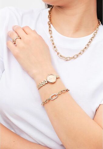 Daniel Wellington Elan Jewelry Watch, 22x28.5mm Round Dial Watch with Crystal for Small Wrist, 316L Stainless Steel Watch Band in Saudi Arabia