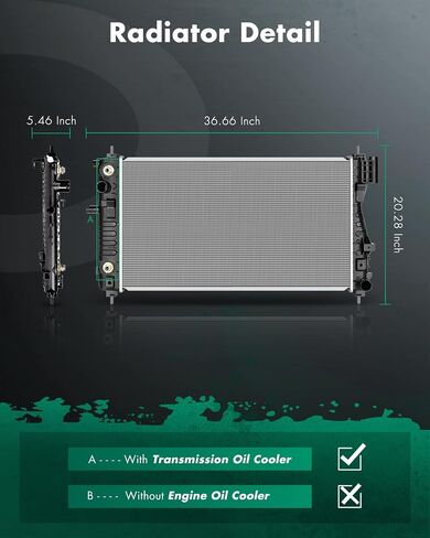 SCITOO 13328 Radiator Fit 2014-2015 for Chevrolet for Impala 2.5L 2013-2015 for Chevrolet for Malibu 2.0L 2013-2015 for Chevrolet for Malibu 2.5L in Saudi Arabia