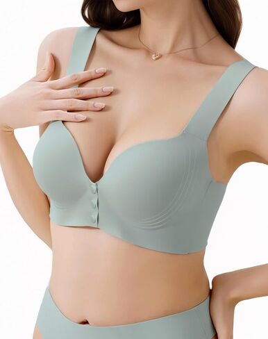 Comfortable Seamless Front Closure Bra for Women, Wireless Full Coverage Push Up Womens Bras No Underwire Bralettes in Saudi Arabia