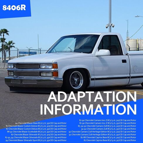 8406 CAR CAR CAR IGNITION DURITITION CAP و ROTOR KIT COOL FOLDECTION TOMPATION مع DODGE B150 B1500 B250 B2500 B350 B3500 D150 Pickup D250 Pickup D350 Pickup Dakota Durango ، Jeep Grand Cherokee in Saudi Arabia