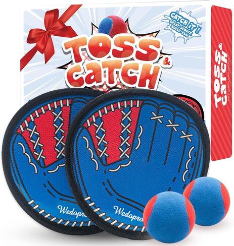 Toss and Catch Ball Set: Beginner Kids Baseball Training Glove & Catch Ball Toys, Kids Outdoor Games for Adults and Family, Fun Baseball Game Gift for Ages 3 4 5 6 7 8 9 10 11 12 Year Old Boys Girls in Kuwait