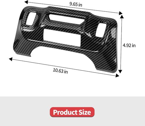Jimen متوافق مع Jeep Wrangler JL Jlu & Gladiator JT 2024-2025 ، غطاء لوحة العلوي المرآة الداخلية مرآة (ألياف الكربون الأحمر) in Saudi Arabia