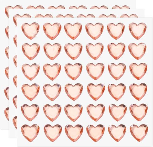Meccanixity 108 PCS Heart Rhinestone 10mm ملصقات الأحجار الكريمة اللاصقة ملصقات المجوهرات لصنع المجوهرات ، وماكياج عيد الحب ، وحرف DIY ، والذهب in Saudi Arabia
