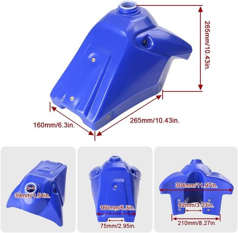Three T Motorcycle Fuel Gas Tank Replacement for Yamaha TTR 125 2000 2001 2002 2003 2004 2005 2006 2007 (Replace Part #: 5HP-24110-30-00) in Saudi Arabia