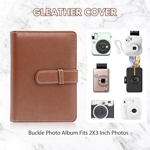 64 Photos Album for Fujifilm Instax Mini Camera Polaroid Pictures, 2x3 Photo Album Book for Fujifilm Instax Mini 11 12 evo 9 90 70 40 8 Instant Camera Film (Pink) in Kuwait