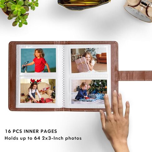 64 Photos Album for Fujifilm Instax Mini Camera Polaroid Pictures, 2x3 Photo Album Book for Fujifilm Instax Mini 11 12 evo 9 90 70 40 8 Instant Camera Film (Pink) in Kuwait