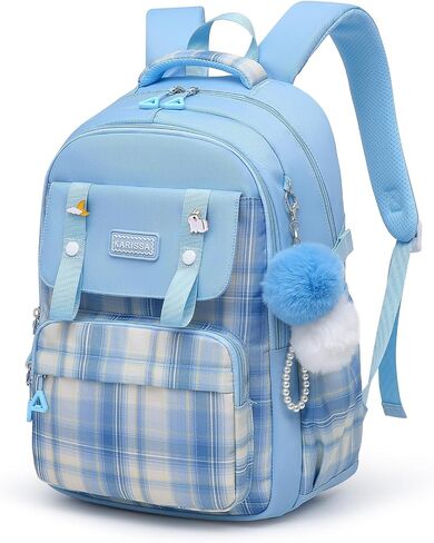 Teen Girls Backpack Aesthetic Laptop Bookbag Elementary Middle School Travel Daypacks Mochilas Escolares Blue in Saudi Arabia