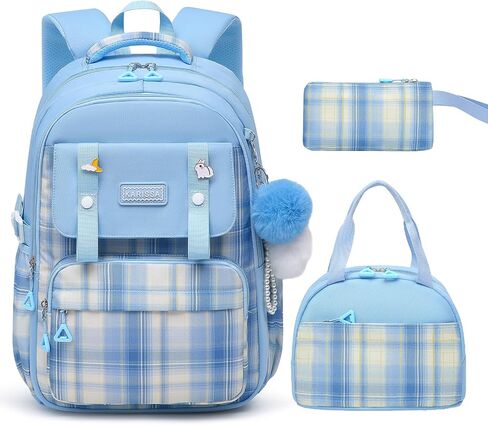 Teen Girls Backpack Aesthetic Laptop Bookbag Elementary Middle School Travel Daypacks Mochilas Escolares Blue in Saudi Arabia