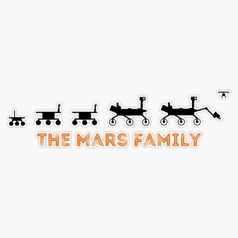MAGNET Rusted Mars Rover Family Magnetic Vinyl Sticker Decal Magnet 5" in Saudi Arabia