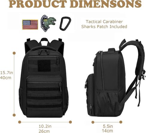 حقيبة ظهر للأطفال للأولاد 20 لتر حقيبة مدرسية تكتيكية لرياض الأطفال خفيفة الوزن حقيبة كتب للأطفال (مموهة باللون الأسود) in Kuwait