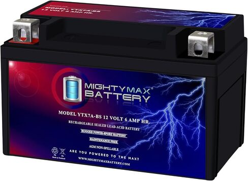 Mighty Max Battery YTX7A-BS استبدال 2004-09 Yamaha Scooter YJ125T VINO 125 in Saudi Arabia