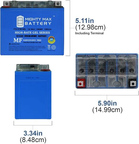 Mighty Max Battery YTX12-BS 12V 10AH Gel Battery for Honda 800 PC800 Pacific Coast 89-98 in Kuwait