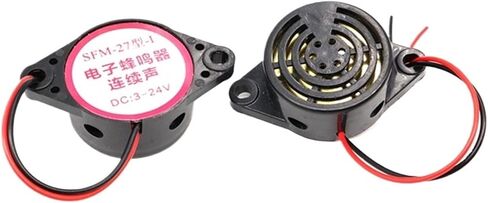 50pcs SFM-27 DC3-24V Active high-Decibel Buzzer with line 3015A Black Continuous Sound Alarm in Saudi Arabia
