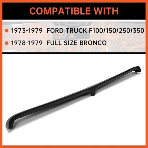 ECOTRIC Black Dash Pad Dashboard Cover Compatible with 1973-1979 Ford F100 F150 F250 F350 Bronco Replacement Dash Pad Cover Molded Complete Plastic in Saudi Arabia