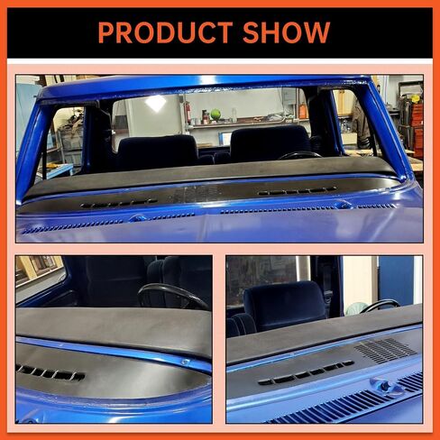 ECOTRIC Black Dash Pad Dashboard Cover Compatible with 1973-1979 Ford F100 F150 F250 F350 Bronco Replacement Dash Pad Cover Molded Complete Plastic in Saudi Arabia
