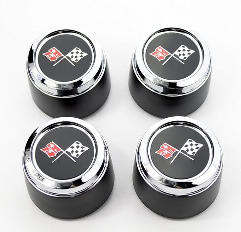 General Motors GM Restoration Set of 4 New Aluminum Wheel Hub Center Caps Replacements for 1973-1979 Chevrolet Chevy Corvette in Saudi Arabia