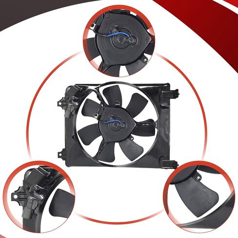 PartsFlow A/C Condenser Cooling Fan Assembly for 2006-2011 Honda Civic 621-011 in Saudi Arabia