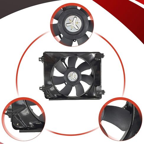 PartsFlow A/C Condenser Cooling Fan Assembly for 2006-2011 Honda Civic 621-011 in Saudi Arabia