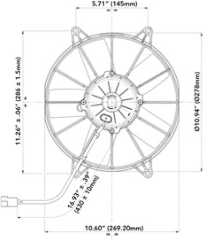 SPAL 30102057 Puller Fan (10 بوصة عالية الأداء ؛ لاستخدام W/ 25amp Fuse في 13V) ، 1 حزمة in Saudi Arabia
