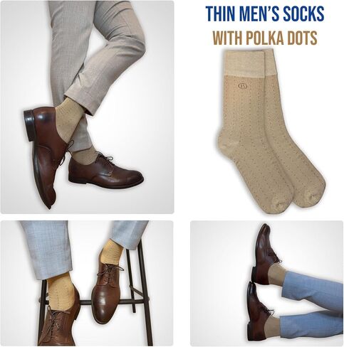 Men's Bamboo Rayon Dress Socks Size 8-13, 5 Pairs Mid Calf Crew Socks for Business & Casual, Premium Quality with Gift Box in Kuwait