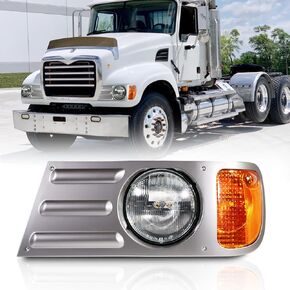 Headlights Assembly fit for Mack CV Replacement Left Driver Right Passenger Side Headlamp Grey in Kuwait
