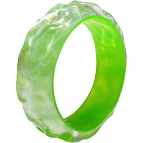 Boho Colorful Shimmer Acrylic Resin Bangle Bracelet Transparent Plastic Wristbands Wide Irregular Geometric Cuff Bangle Bracelet for Women Jewelry in Saudi Arabia