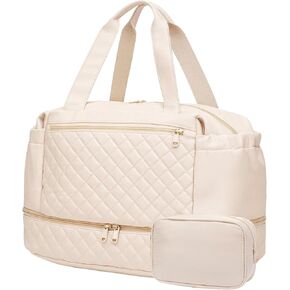 Personal Item Travel Bag 18x14x8 inches, Weekender Bags for Women with Shoe Compartment, Duffel Gym Bag, Lightweight, Water Resistant, Toiletry Bag Included, Perfect Gifts for Women by JOFLY in Saudi Arabia