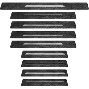 4 أجهزة كمبيوتر حماية عتبة باب السيارة ، واقي من جلد ألياف الكربون مضاد للخلع ، واقي عتبة مقاوم للماء ، ملصق غطاء حماية دخول ديكور الخارجي لسيارة شاحنة السيارة (الأرجواني) in Kuwait