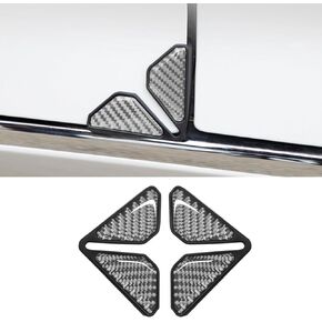 2PCS Car Door Protector Edge Guards for Door Corner, Carbon Fiber Anti-Collision Front Doors Corner Protector Self-Adhesive Sticker, Universal Vehicle Decoration Accessories (Silver) in Kuwait