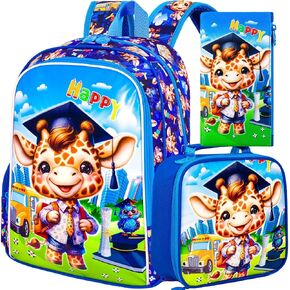 AGSDON 3PCS Backpacks for Girls, 16" Elementary Kids Backpack Preschool School Bookbags and Lunch Box in Kuwait