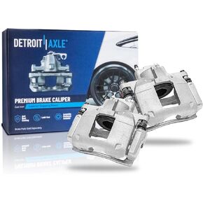 Detroit Axle - Front 2pc Brake Calipers for 07-10 Dodge Nitro, 08-12 Jeep Liberty, 07-12 Wrangler, 2 Disc Brake Calipers w/Bracket 2007 2008 2009 2010 2011 2012 Replacement in Saudi Arabia