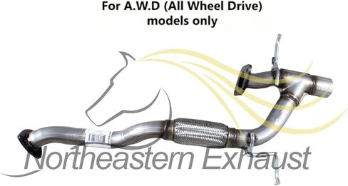 Northeastern Exhaust | Stainless Steel Direct Fit Exhaust Y Pipe Compatible for Jeep Cherokee 2014-2018 3.2L | Chrysler 200 2015-2017 3.6L | Free Gaskets and Clamp Included | A.W.D in Saudi Arabia