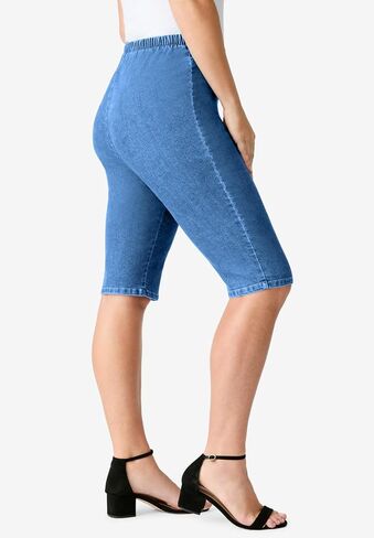 Roaman's Women's Plus Size Comfort Stretch Bermuda Jean Short in Saudi Arabia