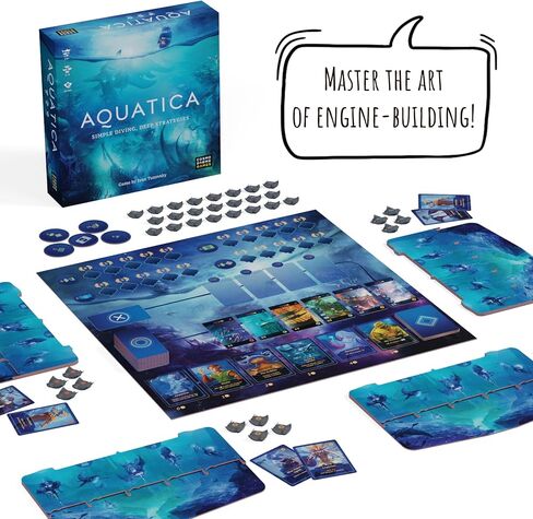 Aquatica Coral Reef Expansion Board Card Game - New Underwater Creatures Encounters - 1 to 5 Players Ages 14+ 60 Minutes - Enhance Your Aquatica Experience in Kuwait