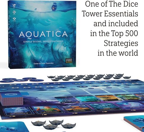 Aquatica Coral Reef Expansion Board Card Game - New Underwater Creatures Encounters - 1 to 5 Players Ages 14+ 60 Minutes - Enhance Your Aquatica Experience in Kuwait