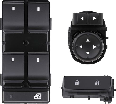 Power Window Control & Driver Door Lock Switch Compatible with 2007-2013 Chevrolet Silverado/GMC Sierra 1500, 2500HD, 3500HD in Saudi Arabia