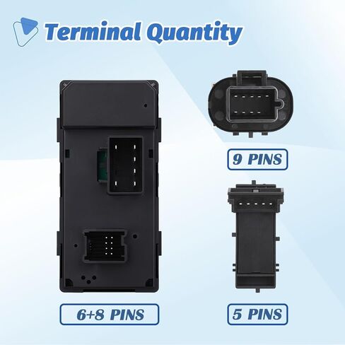 Power Window Control & Driver Door Lock Switch Compatible with 2007-2013 Chevrolet Silverado/GMC Sierra 1500, 2500HD, 3500HD in Saudi Arabia