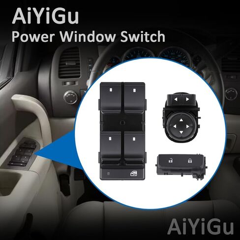 Power Window Control & Driver Door Lock Switch Compatible with 2007-2013 Chevrolet Silverado/GMC Sierra 1500, 2500HD, 3500HD in Saudi Arabia