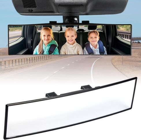 JOYTUTUS Car Universal Rearview Mirror, 1250 curvature Curved Enlarged Rear View Mirror, Effectively Reduce Blind Spot in Saudi Arabia
